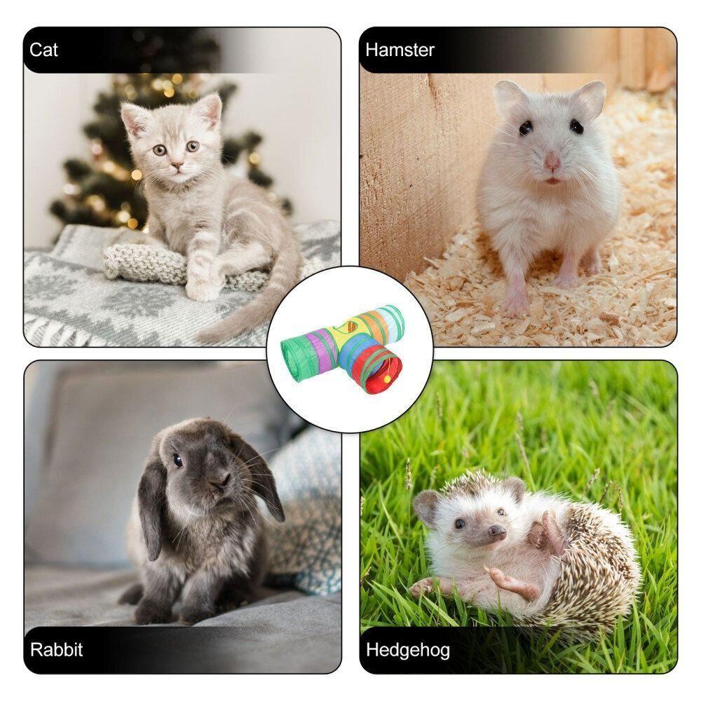 Polyester+Stahldraht Katzennest Faltbarer Katzenlabyrinth-Tunnel Tragbares Haustier Spaß Spielzeug Kaninchen