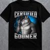 Unisex Zertifiziertes Gooner Wolf Meme Dunkler Humor T-Shirt Unisex Unisex Übergroßes T-Shirt Streetwear Lässig Kurz