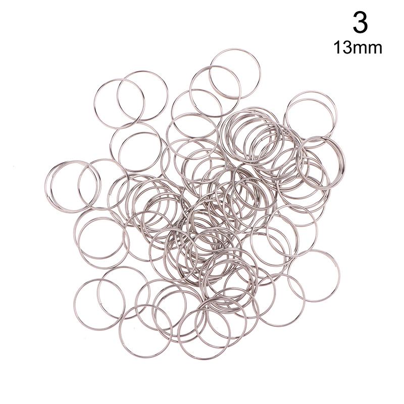 100Pcs 11Mm 12Mm 13Mm 15Mm 20Mm 30Mm Round Stainless Steel Ring For Chandelier  Bead Pendant Part Light Curtain Connector