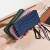 New Crocodile Print Womens Clutch Bag Fashion Versatile Multi Card Holder Zipper Large Capacity Wallet