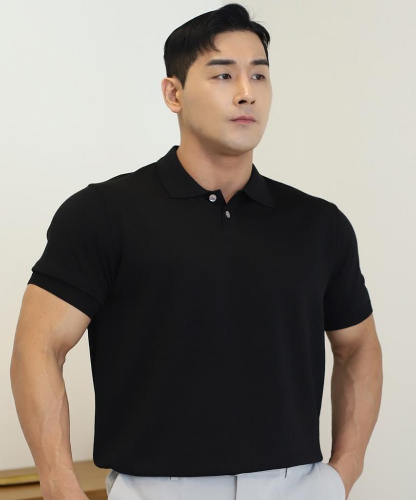BOASTFIT Ice Collared Short Sleeve Knit