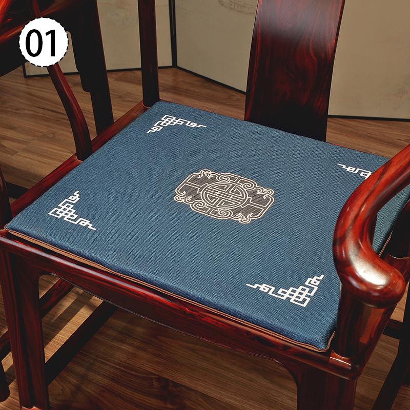 Chinese Style Chair Cushion Mahogany Sofa Stool Seat Pad Dining Chair Tatami Living Room Armchair Cushion Zen Meditation Mat