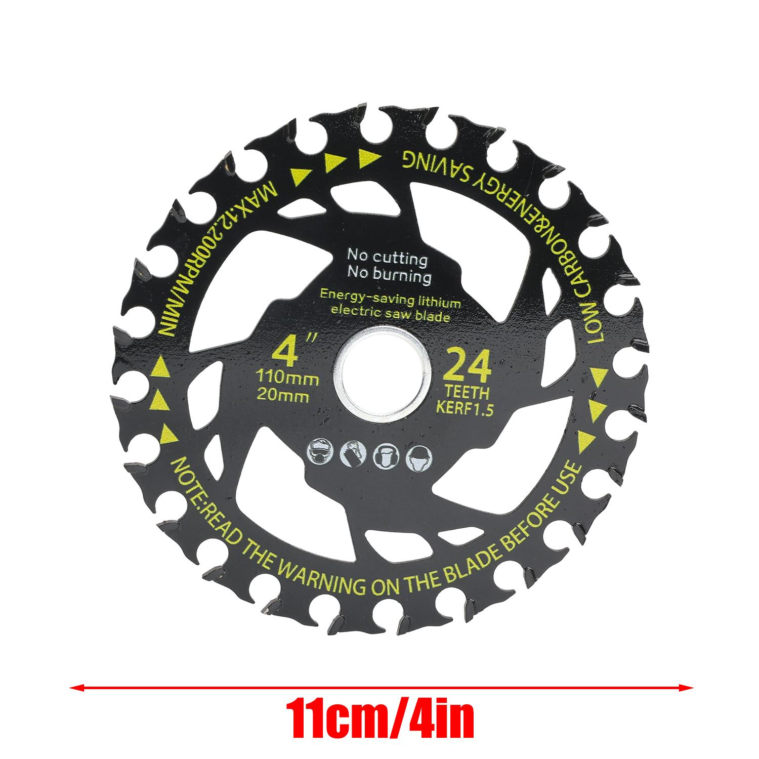 

24T Circular Saw Blade 4/5/5.5Inch Universal for Energy Saving Lithium Saw Woodworking Carpentry Round Cutting Alloy Gear Blade 1PC
