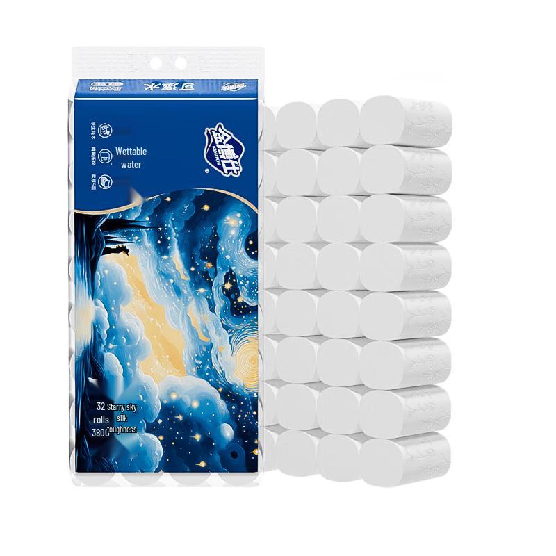 Jinbo Shi Starry Coreless 5-Ply Toilet Paper, 32 Rolls