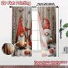 2D Flat Printing  JIT 2pcs   Curtains (Without Rod) Festive Gnomes Popular Creative Curtains 100% Polyester Curtains Room Decor