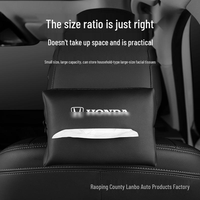 Premium Leder Taschentuchbox für Honda Auto: Armlehne, Sitzlehne, Hängestil