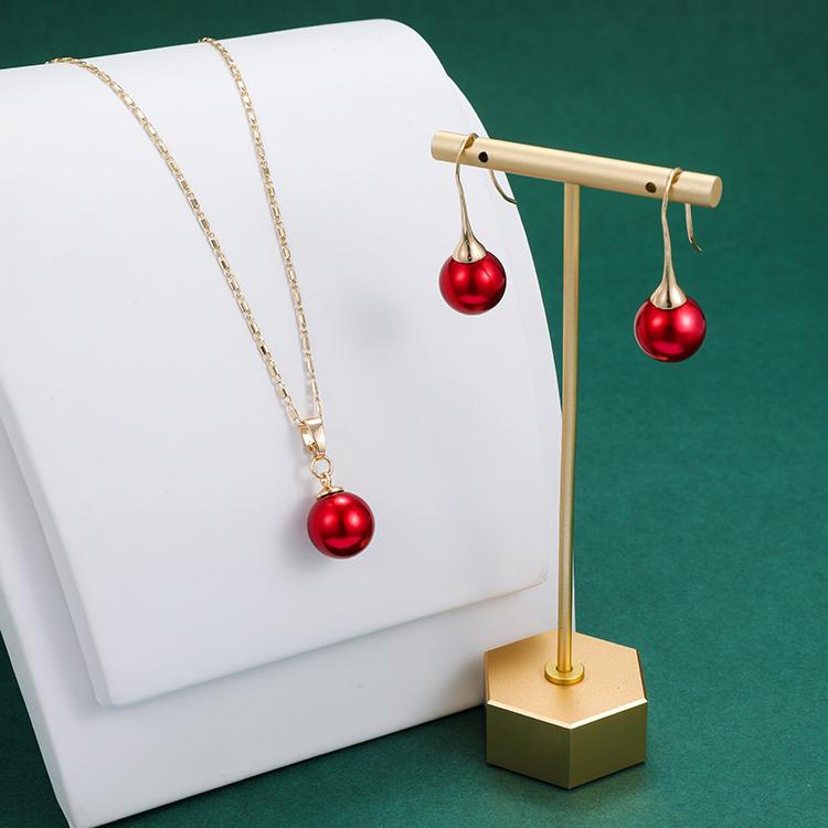 Simple Pearl Pendant Samoa Gold Filled Necklace 18k Yellow Gold Jewelry Set Hawaii Jewelry Set