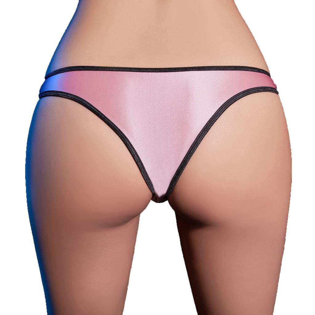 Mens Sheer Pouch Briefs Low Rise Thong Underwear Valentines Day Pool Party Revealing Swimwear
