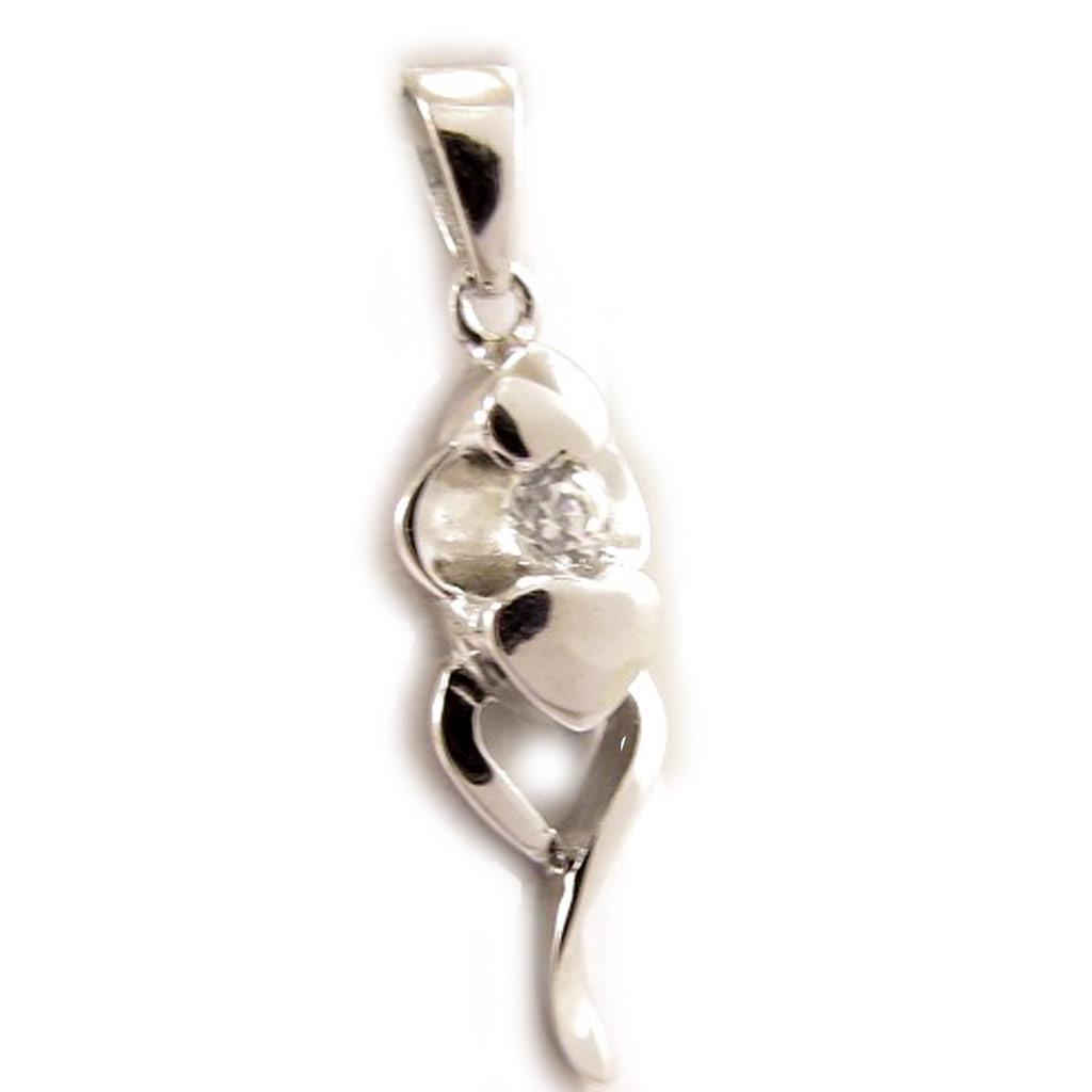 Les Trésors De Lily [C4648] - Pendentif Argent 'Câlin' Blanc