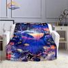 Marine Life Blanket Fashion Marine Organism Oceanic Dolphins  Flannel  Quilt Cover Travel Bedding Throw  Bedspread