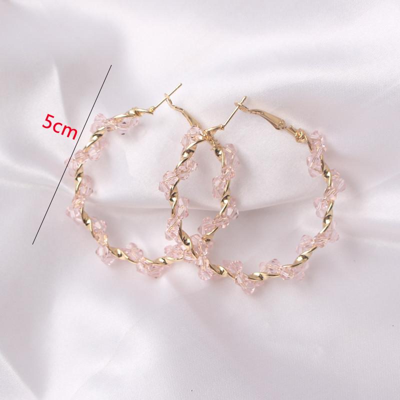 Cercei lungi roz pentru femei, modă coreeană, floare, cercei lungi atârnători, pandantive fluture inimă, cercei lungi răsuciți