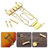 Bass Tailpiece Trapeze Set Electric Bass Replacement Part Accessories 4 Strings Bass Trapeze Tailpiece Bridge