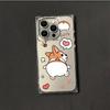 Square Back Tube Protection Clear Case For iPhone 12 11 16 ProMax 14 Pro Max 13 15 Plus Anti-Oxygen,Love Dog Pattern Casing