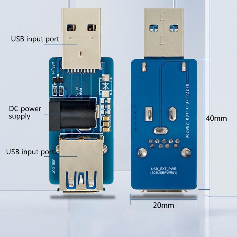 USB Power Enhancement Module Builted-in Automatic Switching MOS Circuit Power Enhancement Board Power Splitter Module