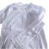 French Style Pure Cotton Long Sleeve Shirt Women Spring Ruffled Collar Lace Edge Blouse