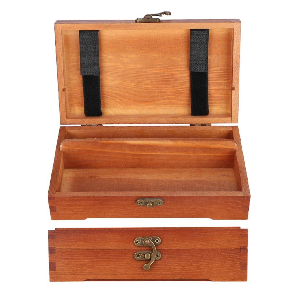 1 Stück Massivholz Stifteaufbewahrung Etui Schmuck Organizer Box Heimdekoration