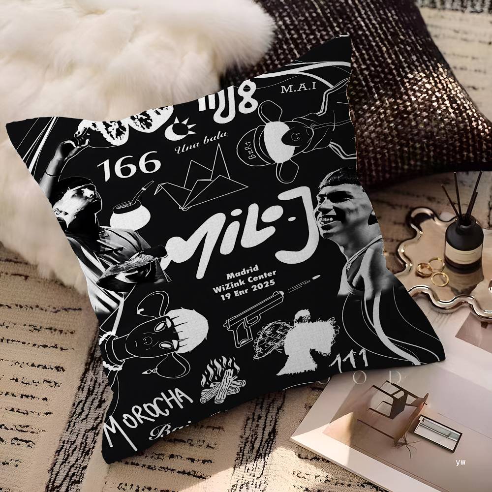Singer M-Milo J Personalized Pillow Cover Kids Bedroom Wild Party Decor Pillowcase Kid Birthday Shower Gift