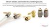 Nakamichi FanLock Excel Series 24k Gold Plated Right Angle Banana Plugs 10 AWG 18 AWG Gauge Size 4mm for Speaker Amplifier Stereo Home Theater Radio