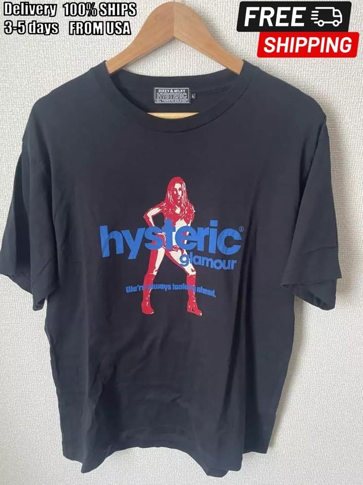 Reprint Hysteric Glamour basic black short sleeve T shirt Unisex tee NH2798 Unisex T-Shirt S