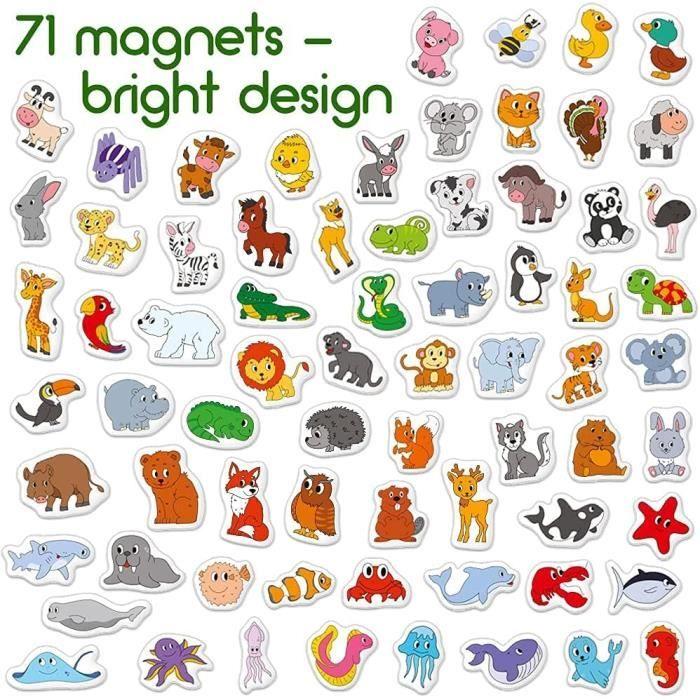 Jouet Magnétique - MAGDUM - MAGNETIC BOOK MAGDUM - 71 Pièces Animaux - Éducatif - Pour Enfants à Partir de 3 Ans