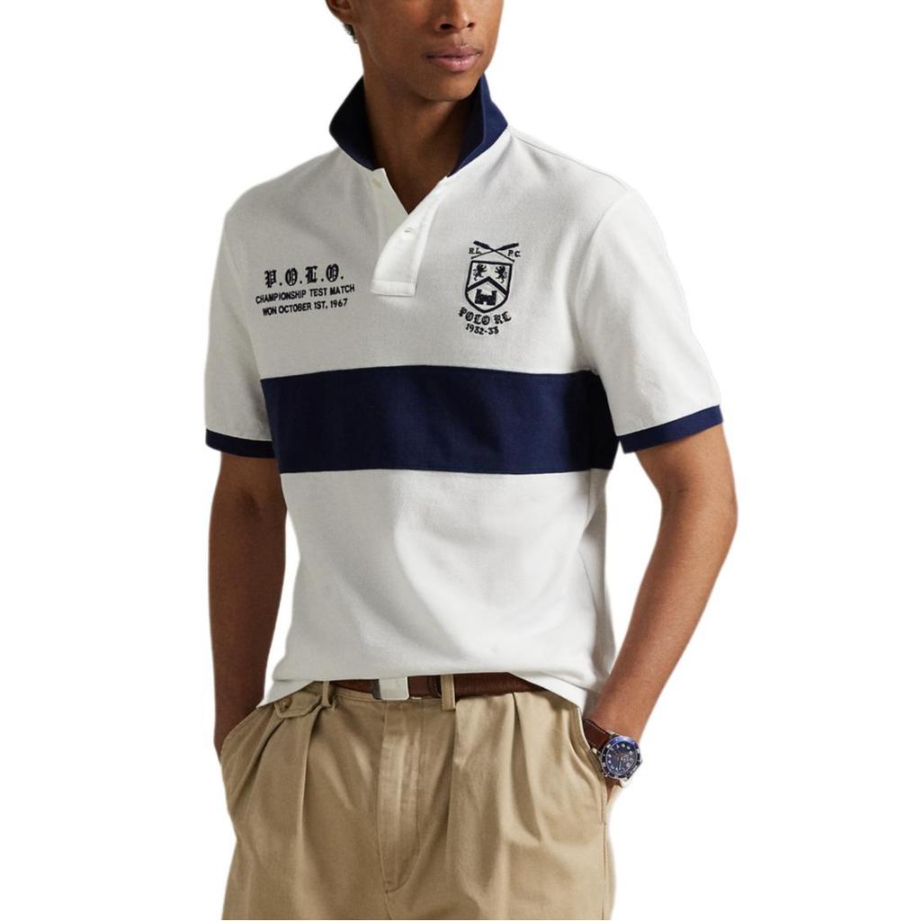 Polo Ralph Lauren Classic Cotton Color Block Ribbed Polo Shirt Men Tops MNPOKNI1N823714-100