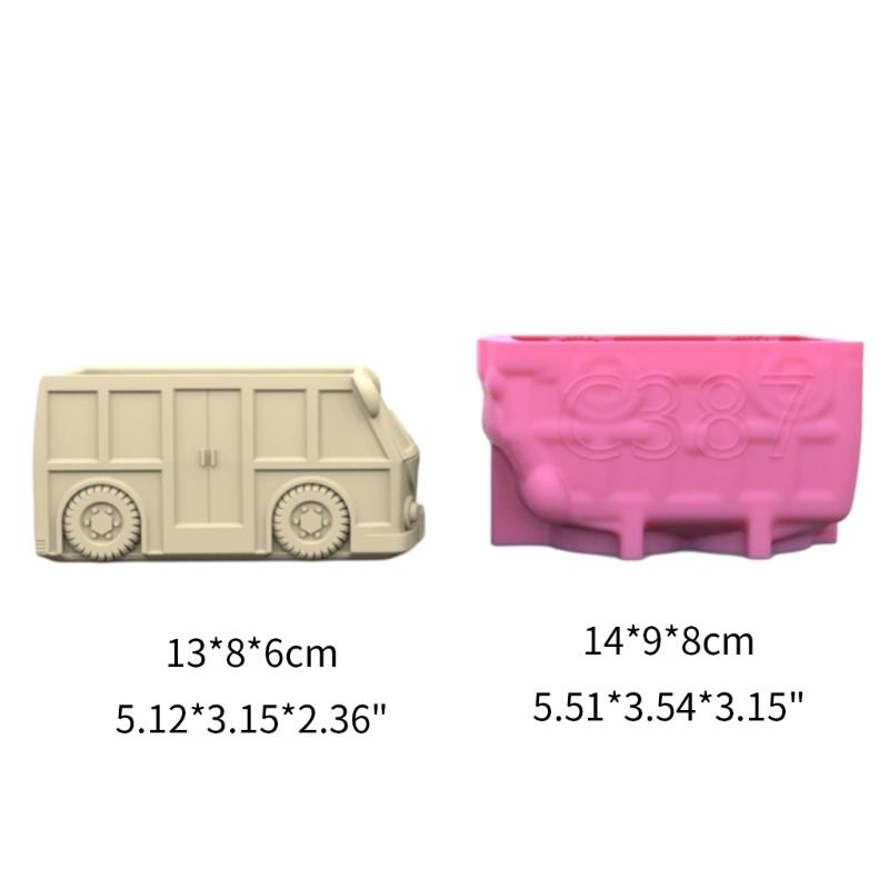 Motorcar Gypsum Silicone Mold Diy Succulents Concrete Flower Pot Vase Plaster Cement Mold Clay Mold Candle Holder Mold