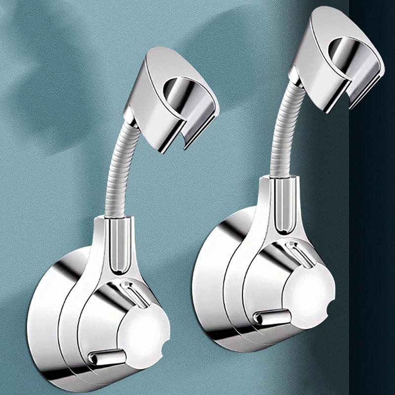 Suction Cup Shower Holder Adjustable Shower Head Holder Nozzle Handheld Holder Punch-Free Multi Angle Rotation Shower Bracket