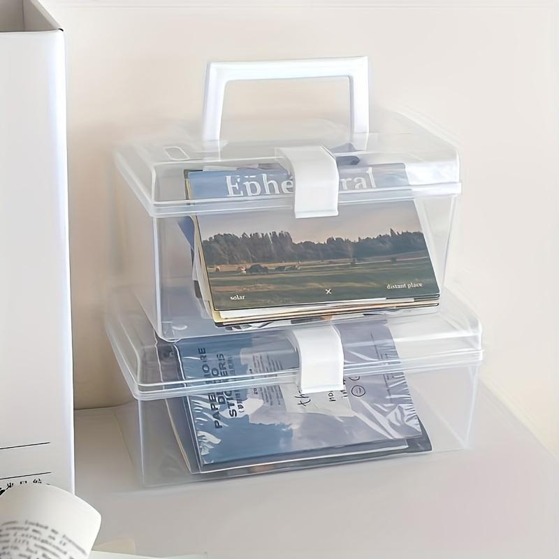 1pc Multi-function Large Capacity Storage Box - Portable Plastic Box Suitable for Jewelry, Hair Accessories, School Supplies