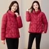 Women's new stand-up collar windproof lightweight thickened fluffy warm cold loose short high quality fabric casual sports jacket