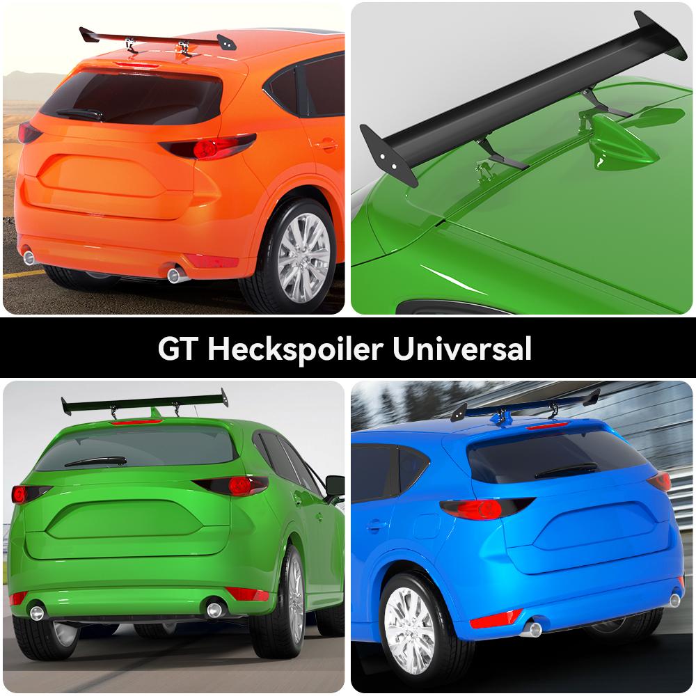 Universal Hatch Adjustable Aluminum GT Rear Trunk Wing Racing Spoiler Black 14#