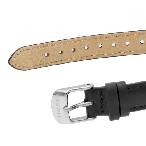 TIMEX Adoon Watch, 32mm, Women's, Black, with Silver Dial, Brass, Mineral Glass, Quartz Movement, and Japanese Made Movement, TW2V45200