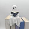 Statue de fantômes d'Halloween lisant Ornement Artisanat en résine Décoration de maison