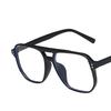 Retro Tide Glasses Optical Spectacle Transparent Computer Glasses Fashion Large Frame Double Beam Anti-blue Light Glasses