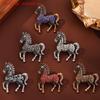 Classic Horse Brooches For Women Zodiac Animal Lapel Pins Casual Party Accessories New Year Gifts Friends