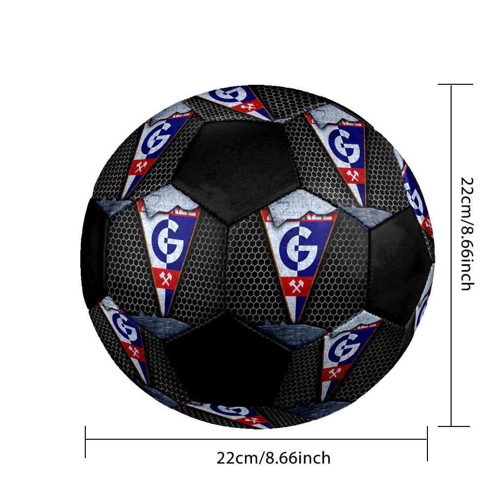 MĂRIME 5 Mingea de Fotbal Górnik Zabrze Colorată Pentru Toate Vârstele Cusută la Mașină PVC Gata de Competiție Durabilă cu Salt Ridicat