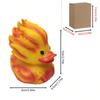 Duck Figurine Creative Ice/Fire Duck Statue Small Resin Animals Desktop Decorations For Home Office