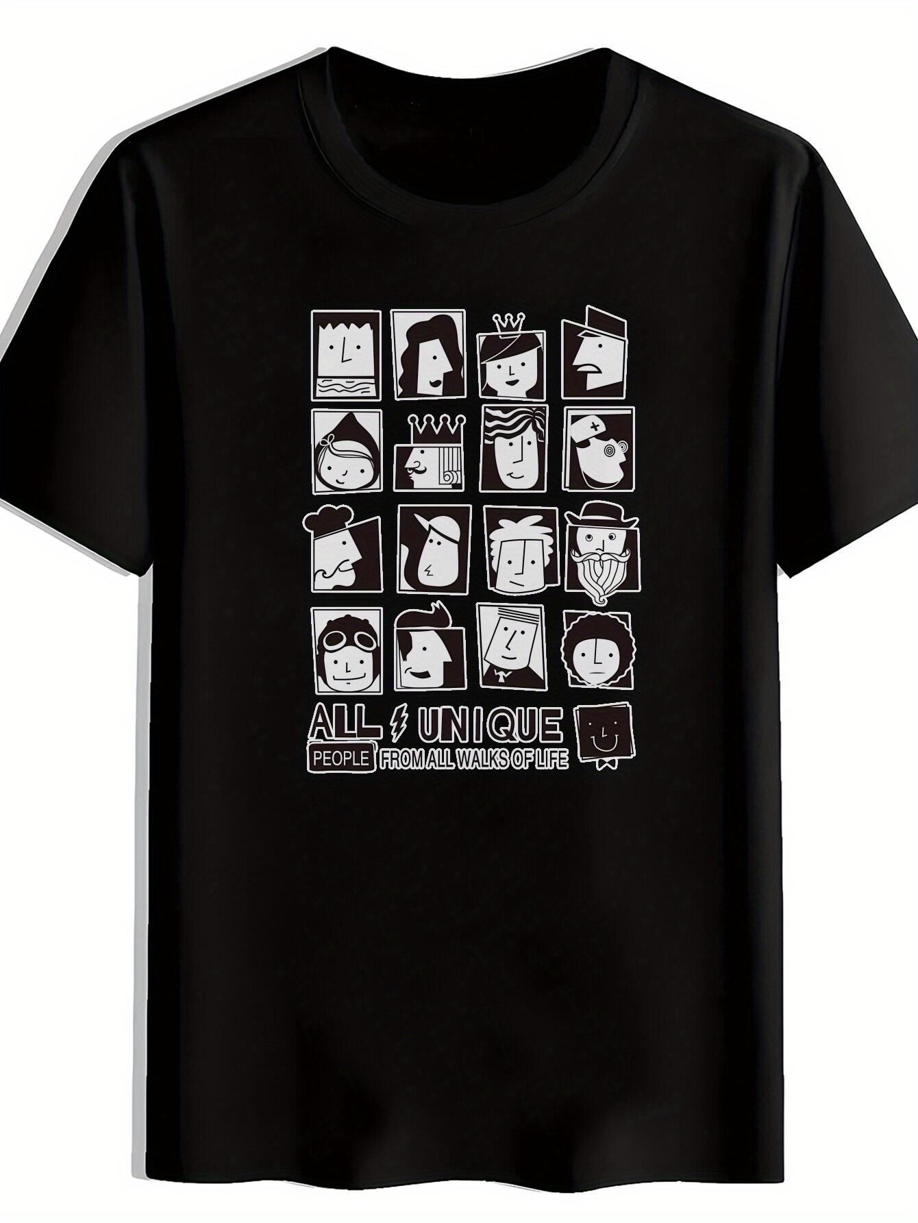 T-shirt A Short-Sleeved with an Interesting Print Pattern XXL