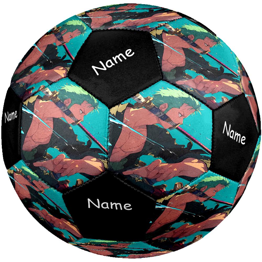Custom Name Roronoa Zoro Theme Size 5 Soccer Ball, Suitable for Both Indoor and Outdoor Matches, a Gift Suitable for Everyone.