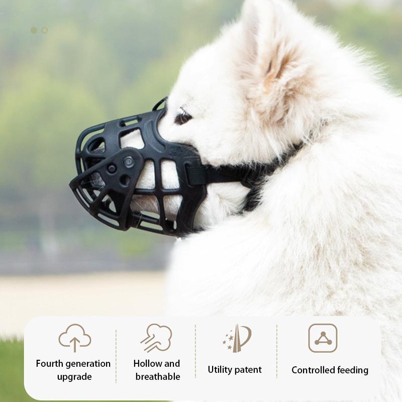 

Adjustable Anti-bite Soft Silicone Dog Muzzle Pet Dog Anti-barking Mouth Cover,Size M Black