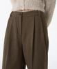MUSINSA STANDARD WOMAN Women'S Houndstooth Check Two-Tuck Wide Elastic Waist Slacks [Brown]