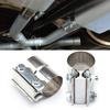 2PCS 3inch" Lap Joint Exhaust Band Clamp Muffler Sleeve Coupler Stainless Steel