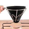 Lightweight Silicone Coffee Dripper, Portable Folding Coffee Filter for Camping and Travel, BPA Free (Black)