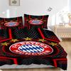 Set di biancheria da letto con stemma del Bayern Monaco Calcio 3 Pezzi Per Tutte le Misure Nuovo Copriletto Stampato in 3D Piumone Copripiumone Federa Decorazione Camera da Letto