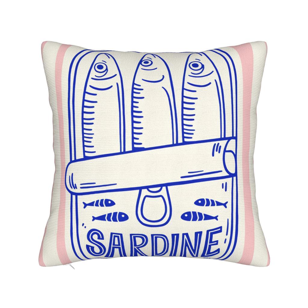 Cuadros Decorations Sardines Nordic Pillow Case Soft Pillow Cover For Living Room Sofa Kawaii Pillowcases