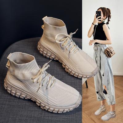 Scarpe Originali Alte alla Caviglia Moda Versatile con Plateau Allacciate Scarpe Casual da Donna Scarpe Casual da Donna per Esterno e Strada