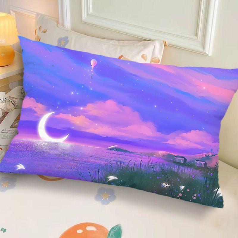 Ins-Style Ink Landscape Dormitory Pillow,Bedside Bedroom Pillow Gift,Nap Creative Living Room Sofa Cushion