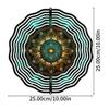 1pc 2D Mandala Wind Chime, Colorful Metal Garden Aesthetic Hanging Decor, No Battery Required, Outdoor Christmas and New Year Gift