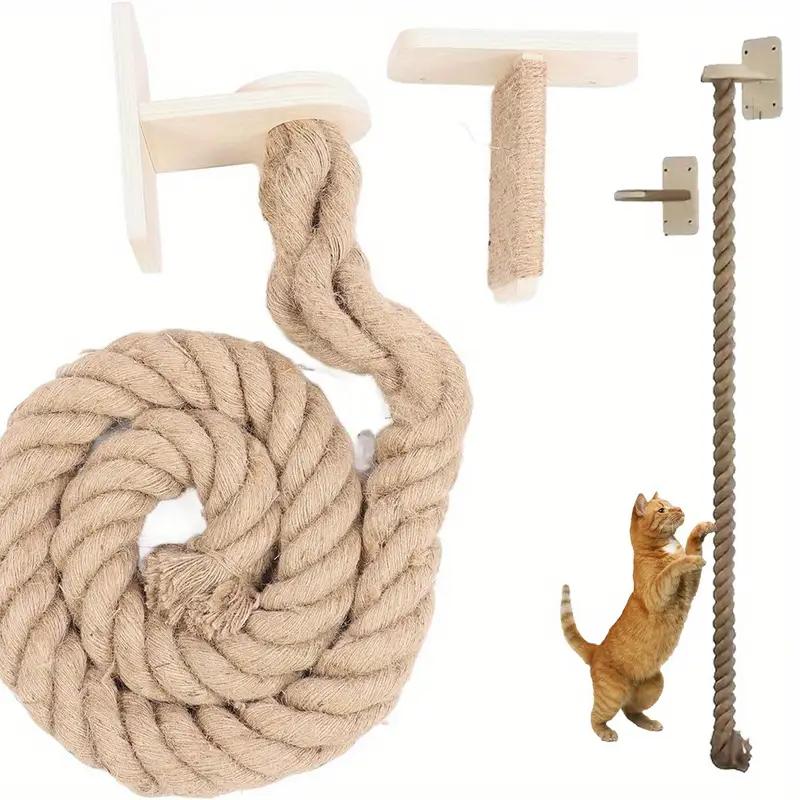 Indoor Cat Wall-Mounted Scratching Post with Rope, Sisal Scratching Post and Cat Hammock –Exclusive Play Accessories for Kitten