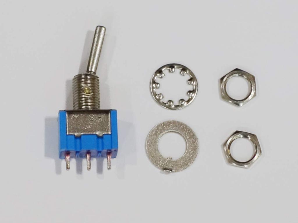 Mini 1 2 3 for Circuits of Switch, ON-ON Type, Circuit, Contacts, Pins, Blue, Guitar/Effects/Electronic (Set 3)