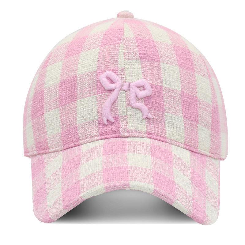 Hat Women's Spring Summer Three-dimensional Embroidery Bow Baseball Cap, Versatile Cap Shade Sunscreen Cap